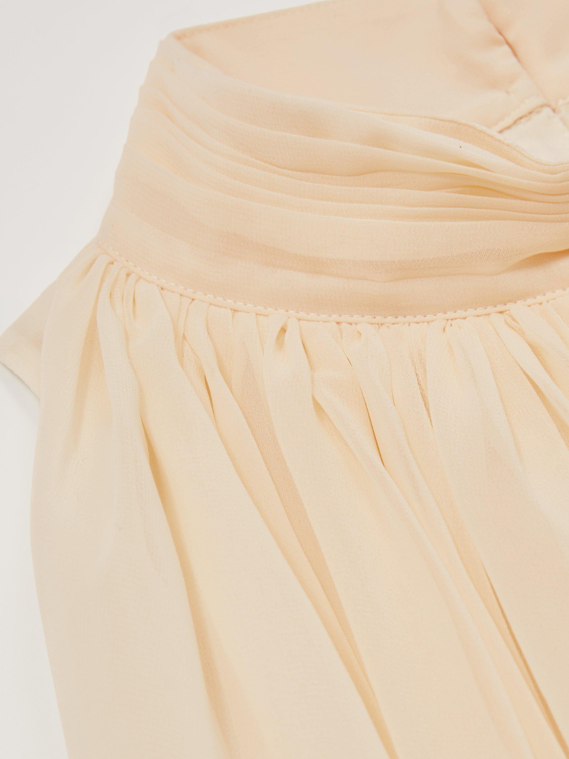 Product image 2 of 6, which shows Reiss Fi Draped Chiffon Sleeveless Top, Ivory, 6