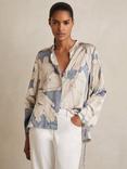 Reiss Gigi Floral Shirt, Blue