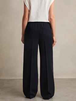 Reiss Petite Robyn Side Stripe Trousers - view 2, Navy