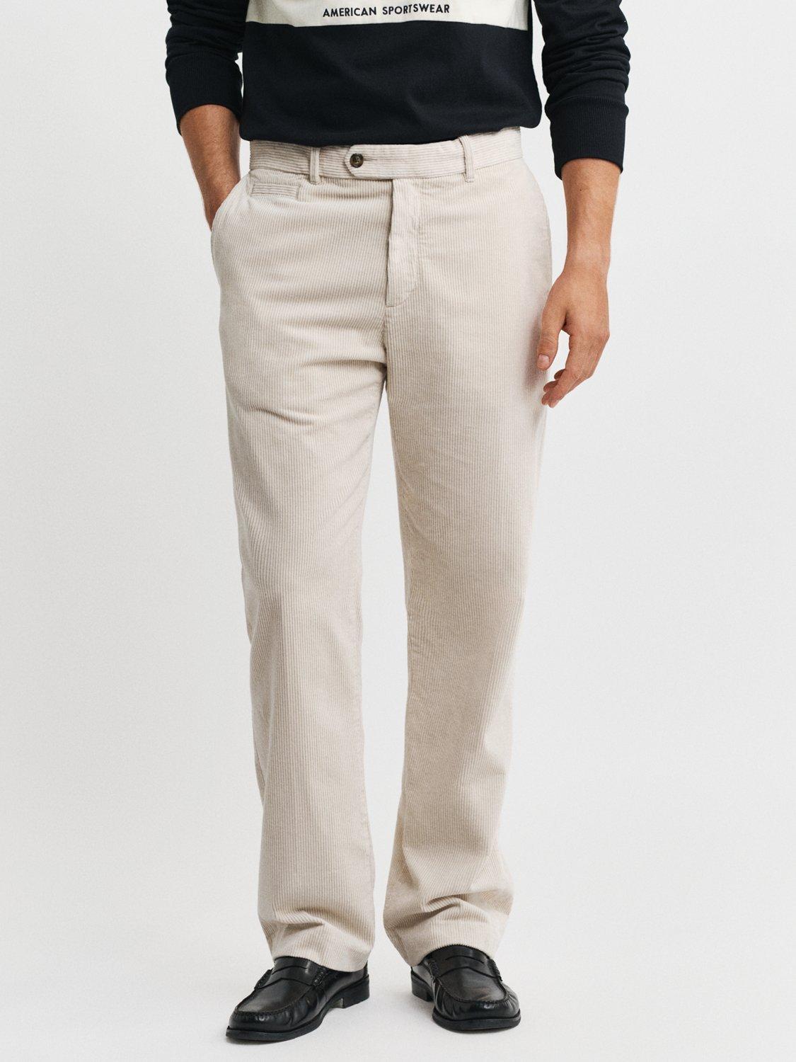 Product image 2 of 6, which shows GANT Mid Rise Corduroy Chinos, Putty, 32R