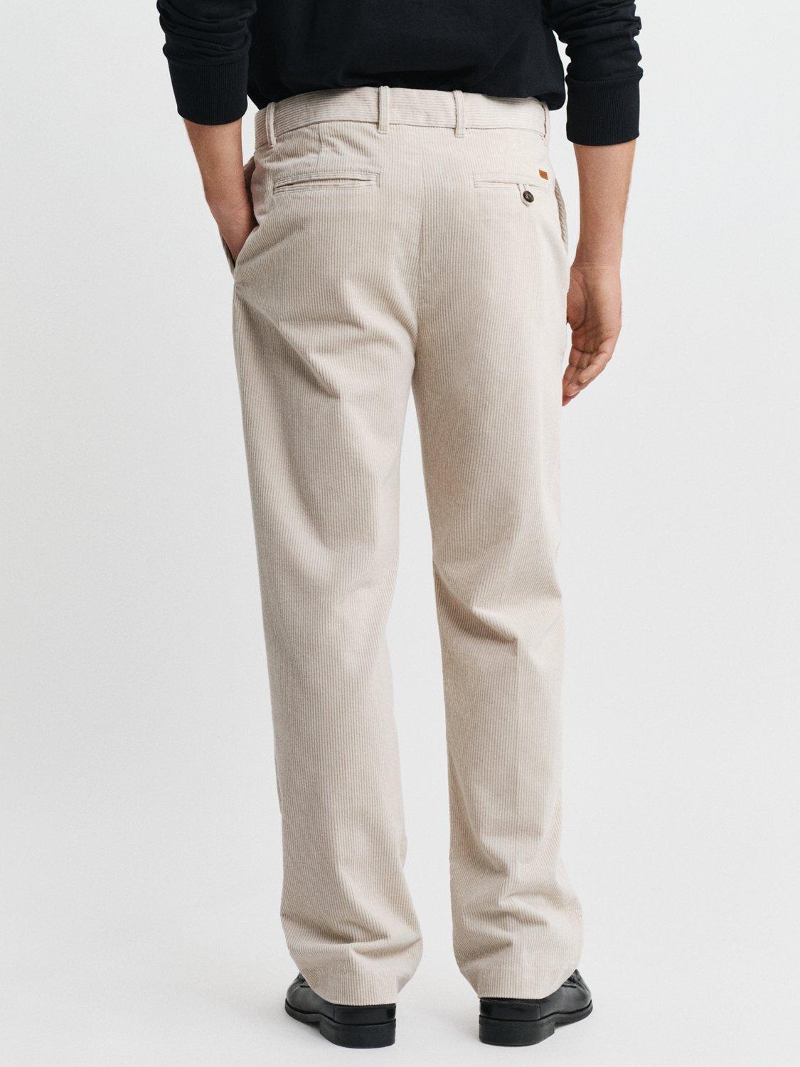 Product image 3 of 6, which shows GANT Mid Rise Corduroy Chinos, Putty, 32R
