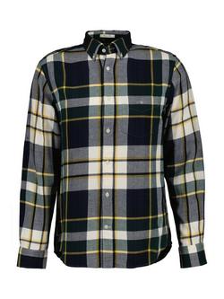 GANT Regular Fit Flannel Check Shirt, Tartan Green, Tartan Green