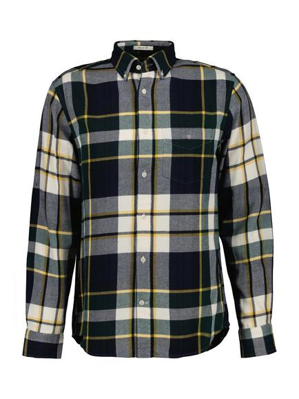 GANT Regular Fit Flannel Check Shirt, Tartan Green, Tartan Green