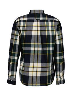 GANT Regular Fit Flannel Check Shirt, Tartan Green - view 2, Tartan Green