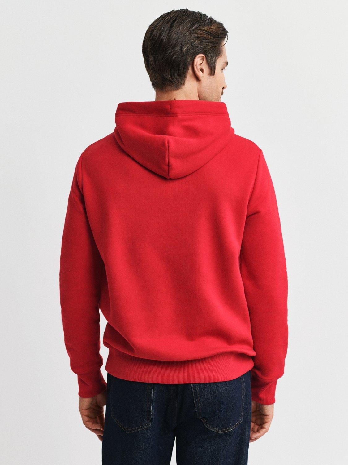 Product image 2 of 4, which shows GANT Cotton Blend Graphic Logo Hoodie, Ruby Red, S