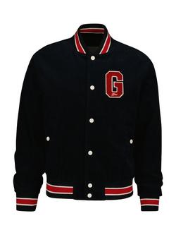 GANT Corduroy Varsity Jacket, Black, Black