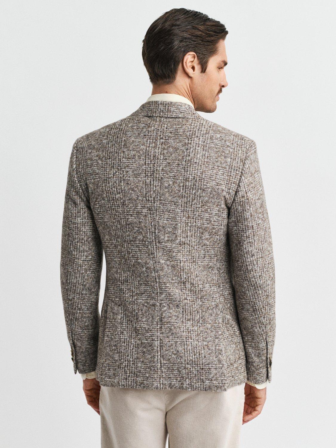 Product image 3 of 7, which shows GANT Italian Wool Blend Tonal Check Blazer, Seed Melange, 38R