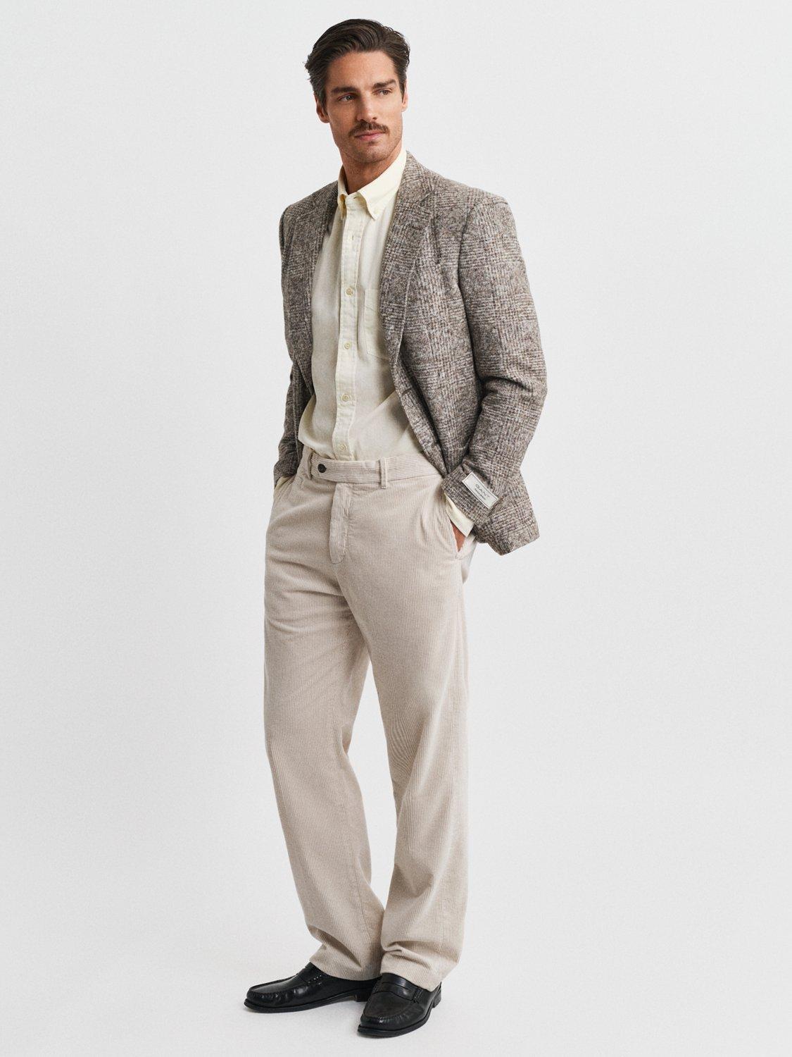 Product image 4 of 7, which shows GANT Italian Wool Blend Tonal Check Blazer, Seed Melange, 38R