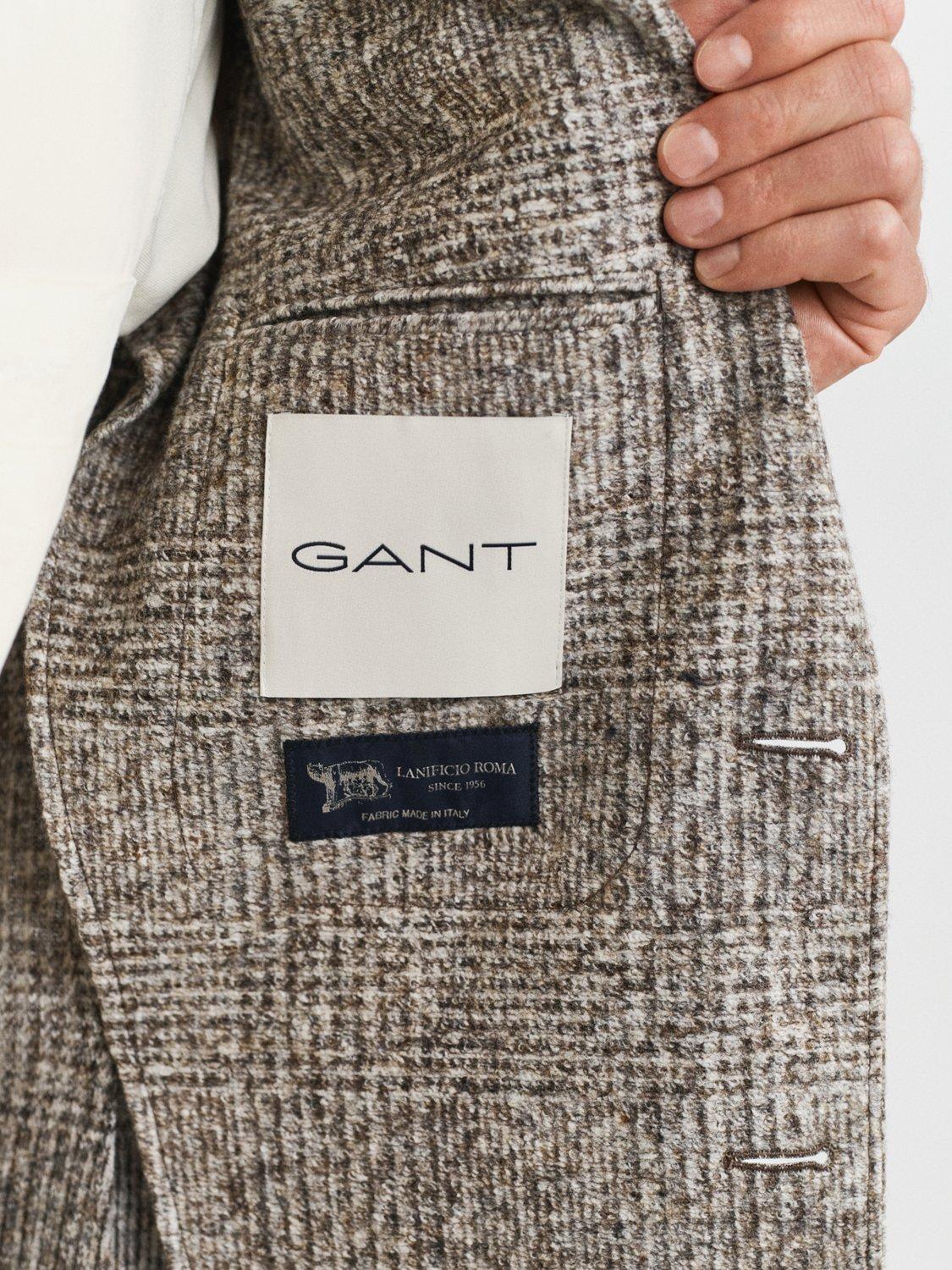 Product image 6 of 7, which shows GANT Italian Wool Blend Tonal Check Blazer, Seed Melange, 38R