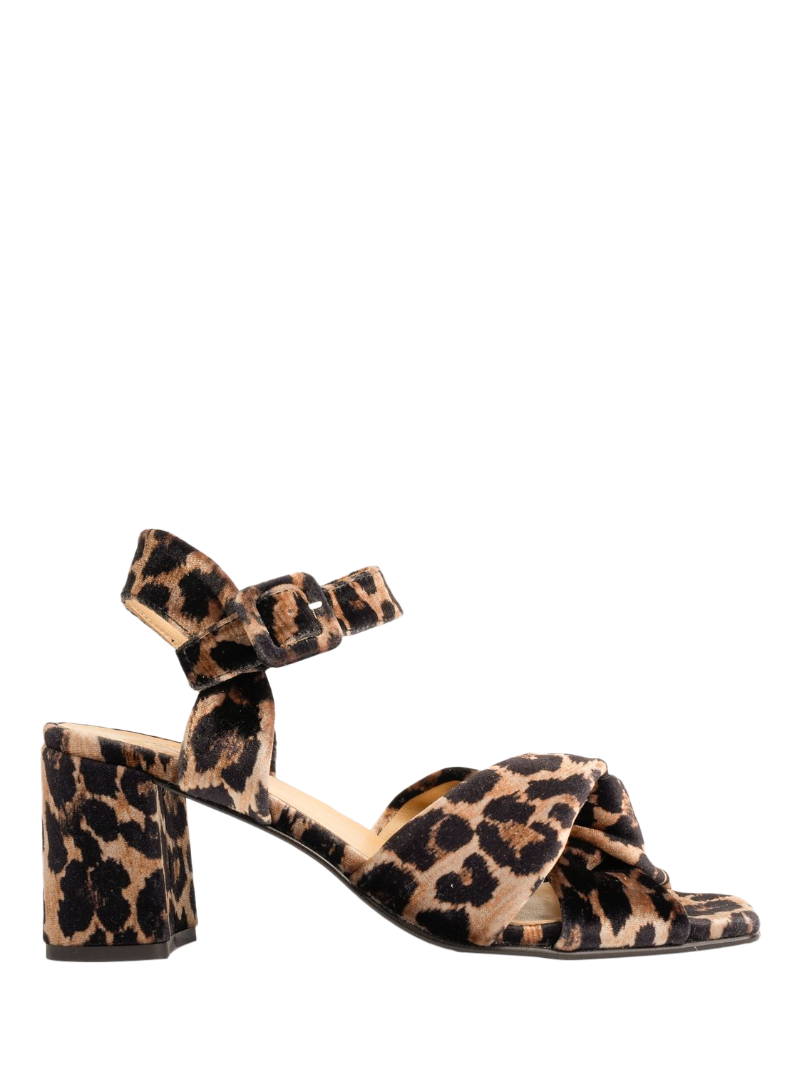 Product image 1 of 5, which shows Penelope Chilvers Infinity Block Heel Sandals, Brown/Black, 5