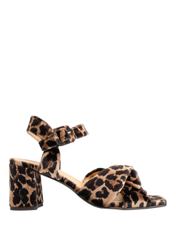 Penelope Chilvers Infinity Block Heel Sandals, Brown/Black, Brown/Black