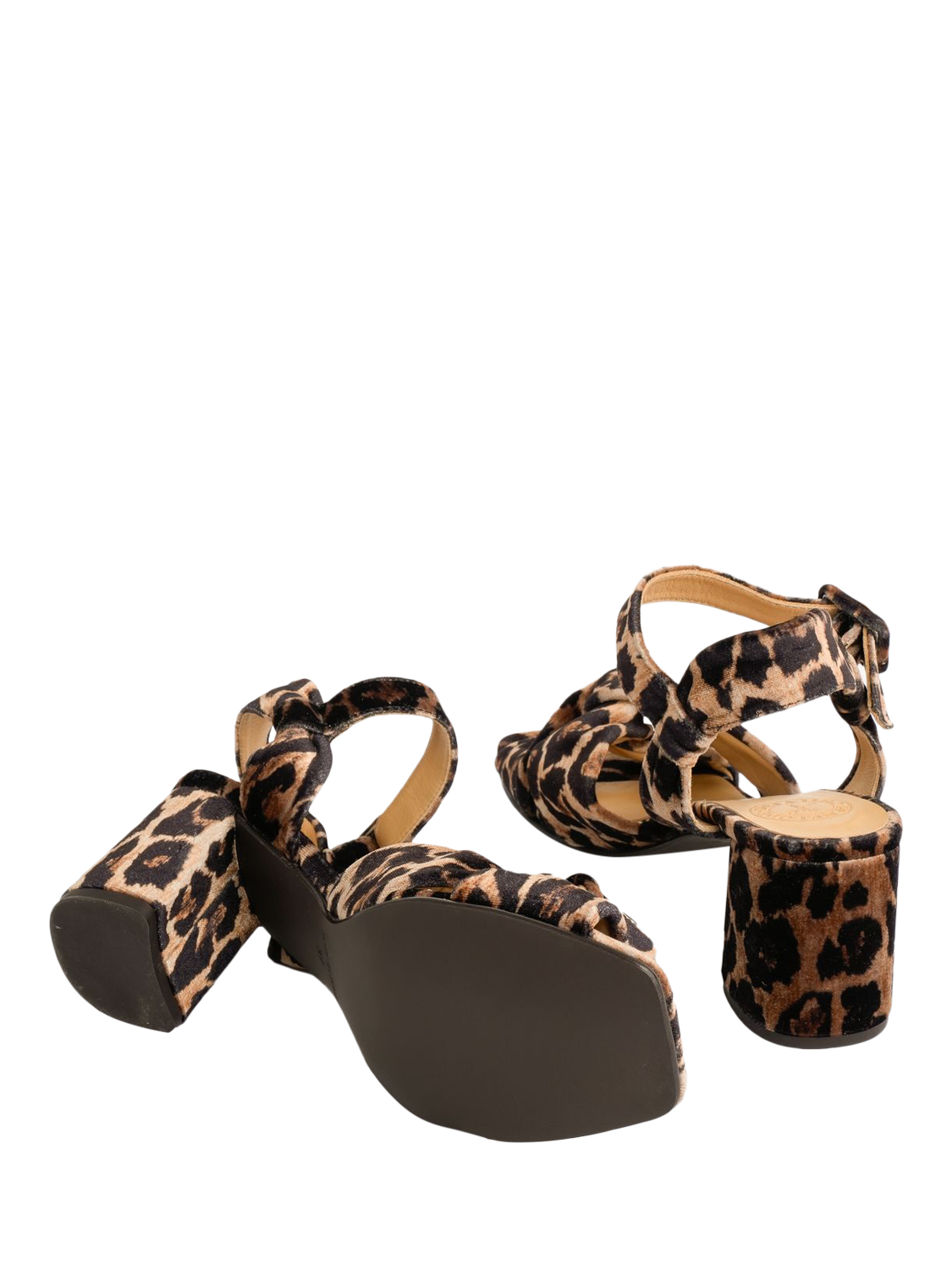 Product image 4 of 5, which shows Penelope Chilvers Infinity Block Heel Sandals, Brown/Black, 5