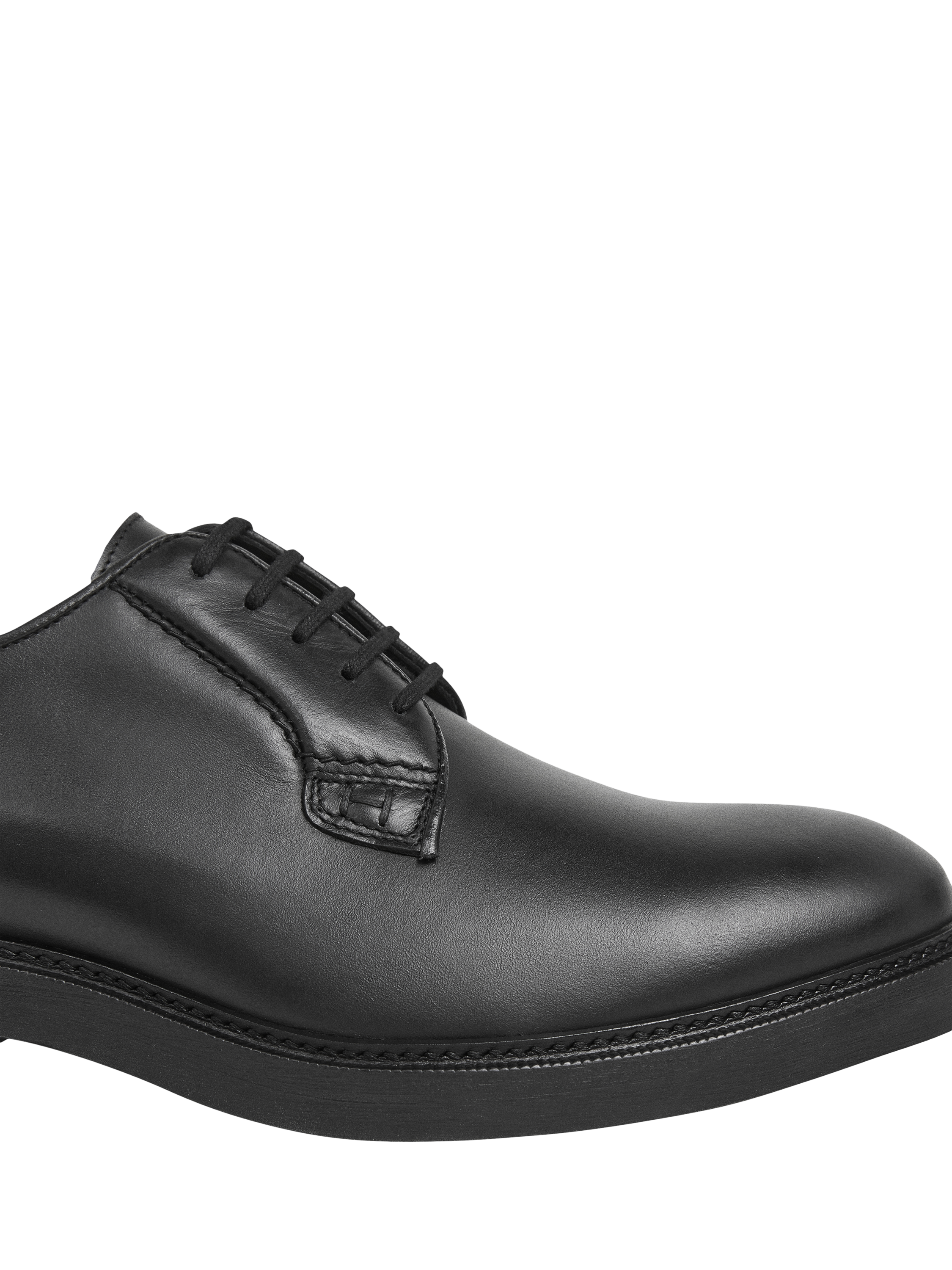 Product image 5 of 6, which shows Hackett London Leather Derby Shoes, Black, 6