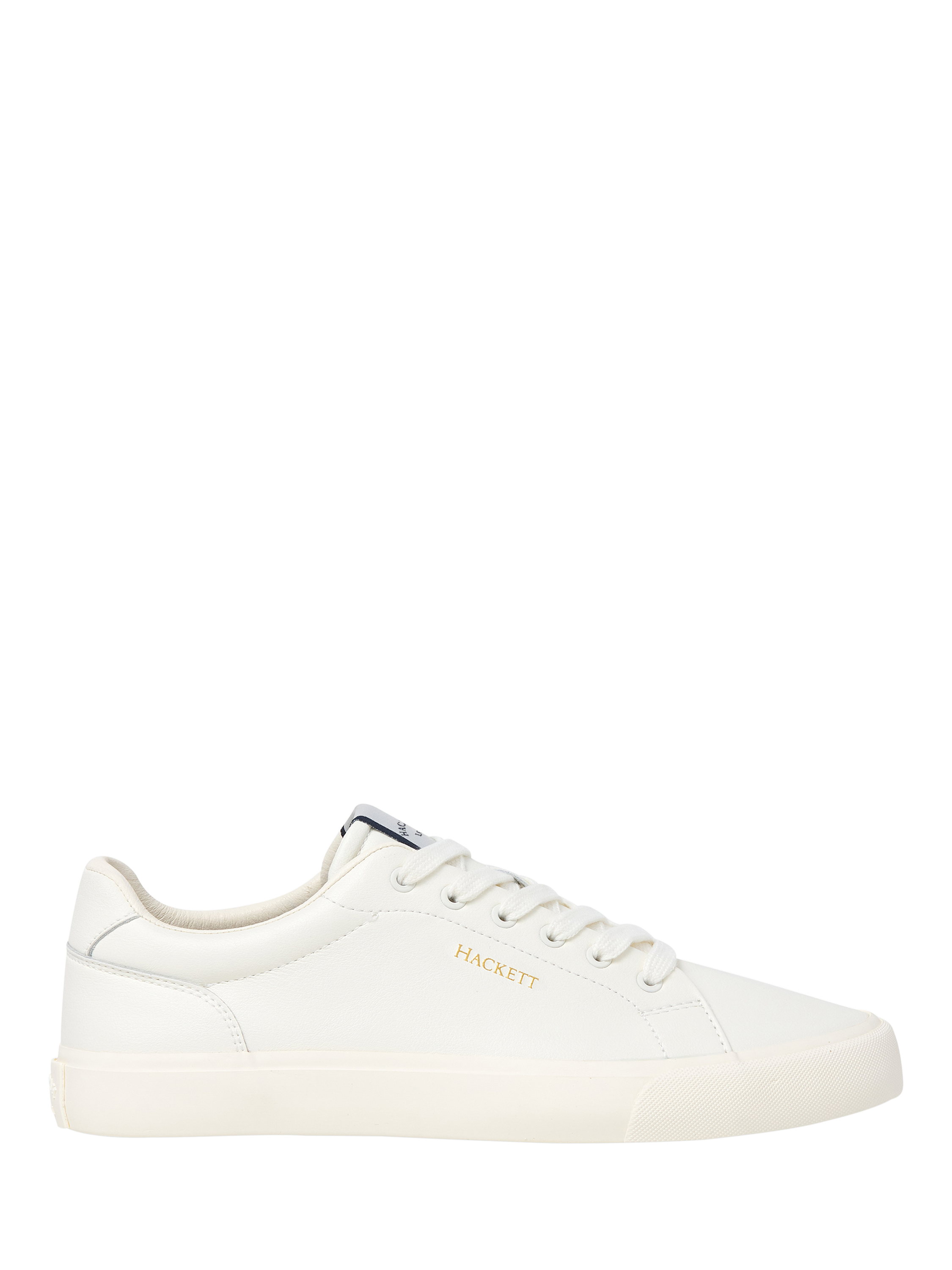 Product image 1 of 6, which shows Hackett London Logo Low Top Trainers, Off White, 11