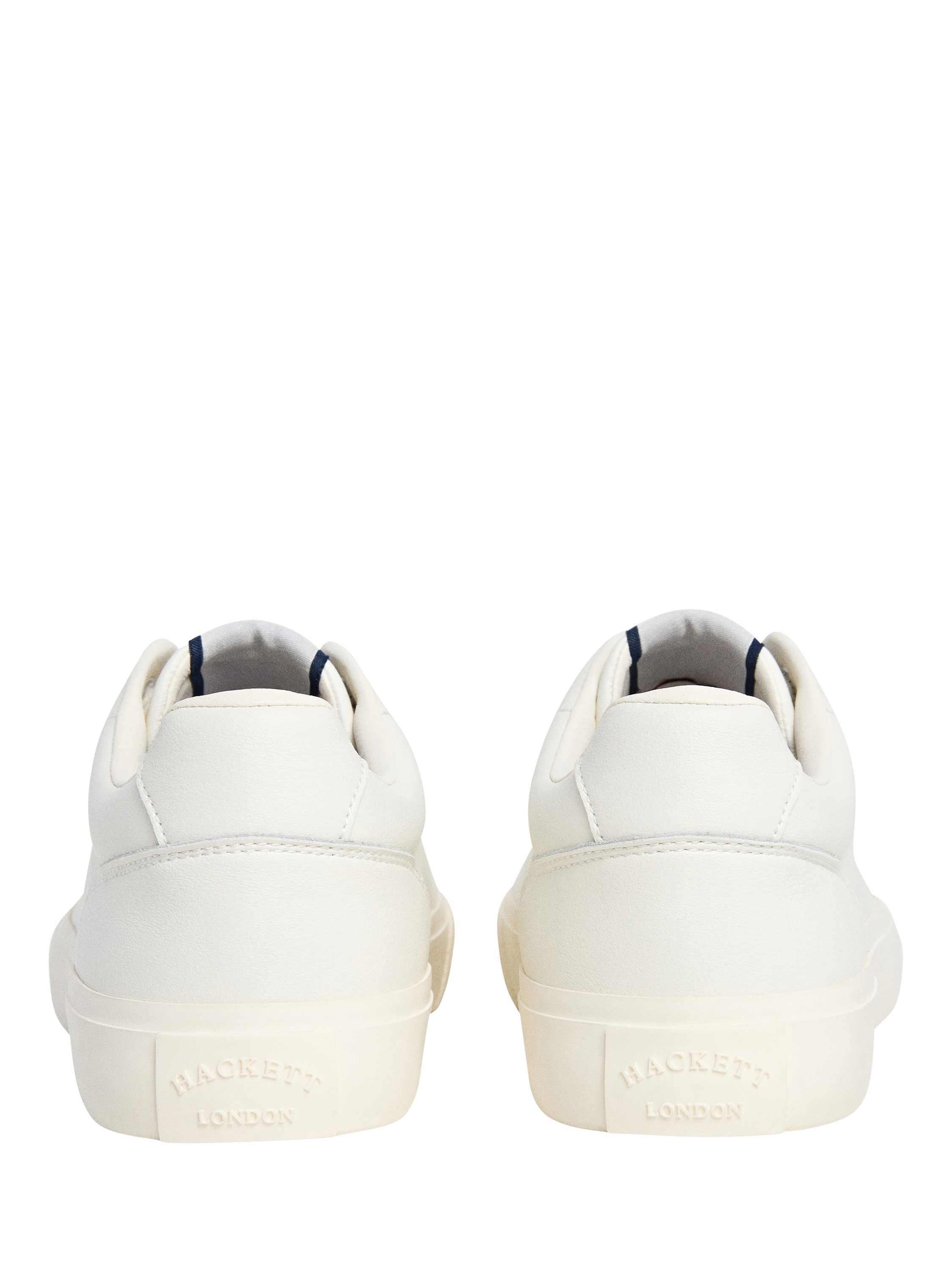 Product image 4 of 6, which shows Hackett London Logo Low Top Trainers, Off White, 11