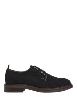 Hackett London Lace Up Suede Derby Shoes, Navy