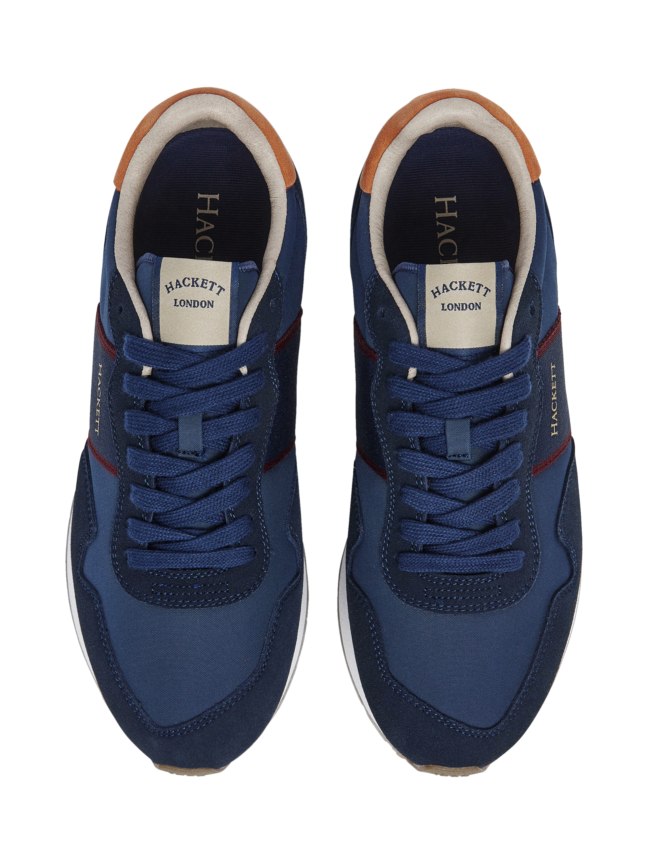 Product image 2 of 6, which shows Hackett London Logo Trainers, Navy, 11