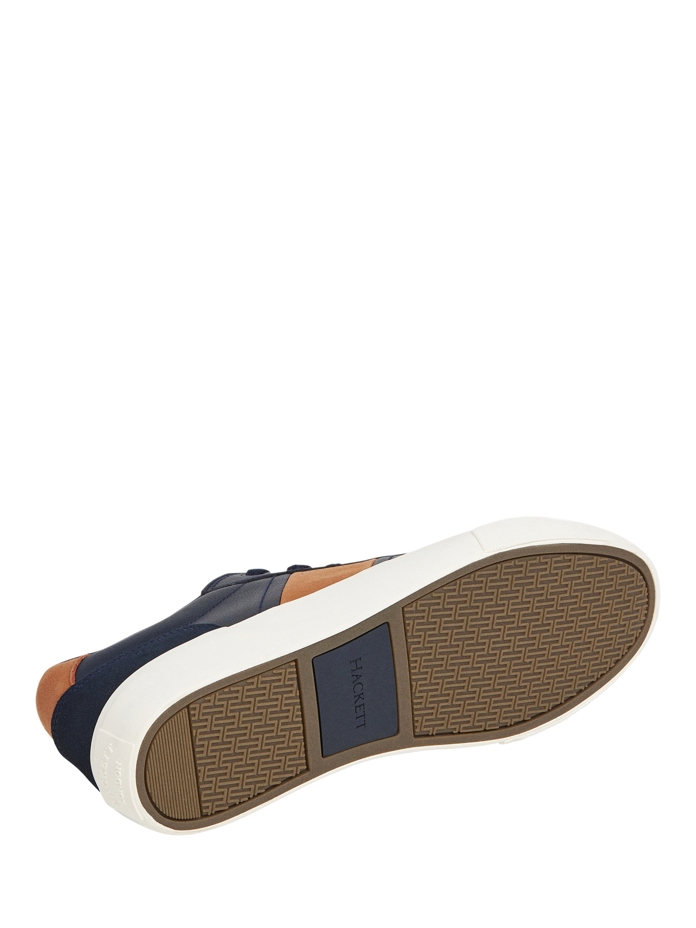 Product image 6 of 6, which shows Hackett London Blake Max Leather Trainers, Navy, 6