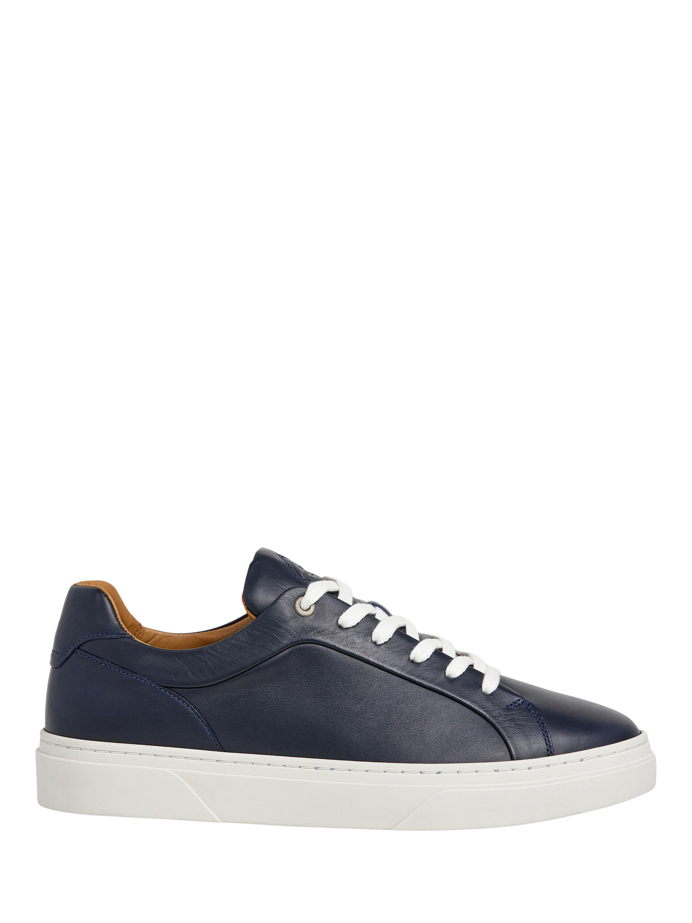 Product image 1 of 6, which shows Hackett London Low Top Leather Trainers, Navy, 11