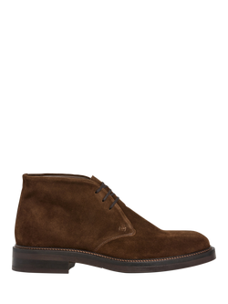 Hackett London Suede Chucka Boots, Dark Brown