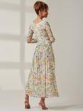 Jolie Moi Floral Mesh Maxi Dress, Yellow