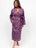 Cyberjammies Floral Lace Insert Dressing Gown, Mauve