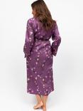 Cyberjammies Floral Lace Insert Dressing Gown, Mauve