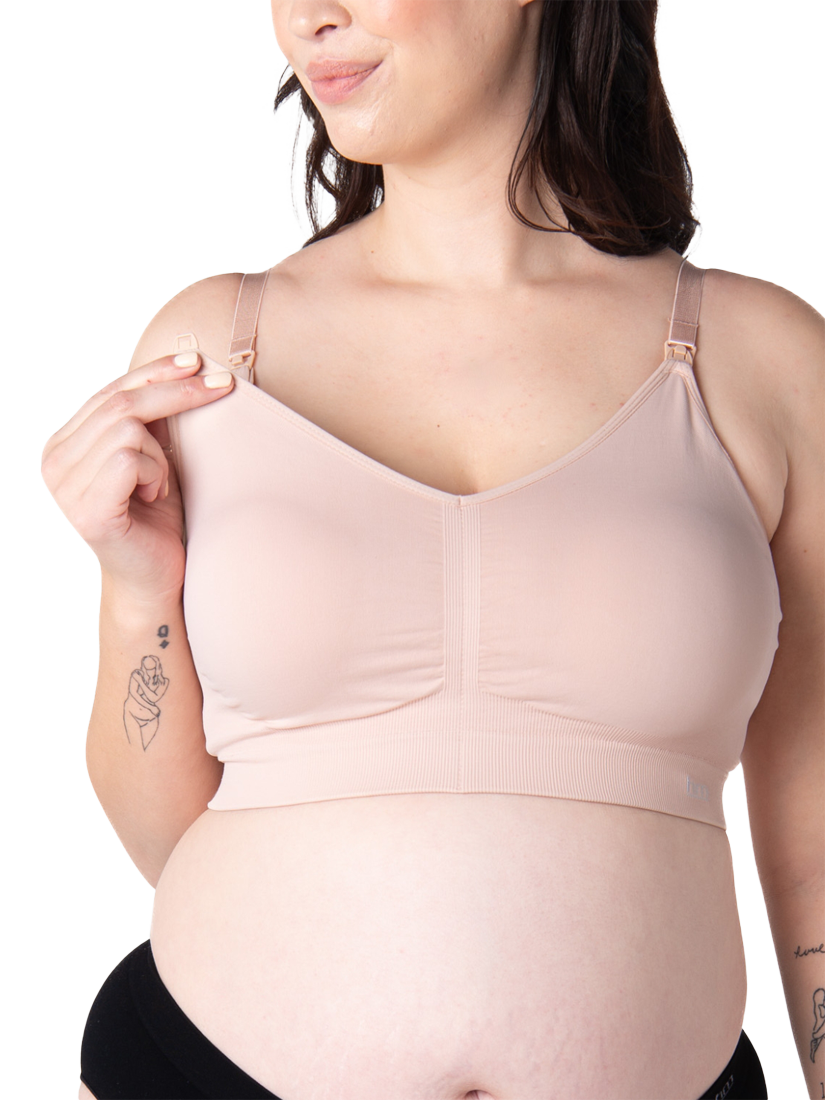 Product image 1 of 5, which shows Hotmilk My Necessity Full Cup Nursing Bra, Ballet Pink, S