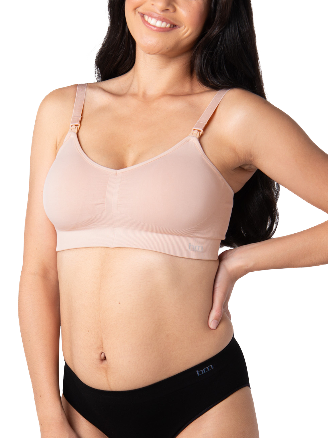 Product image 1 of 5, which shows Hotmilk My Necessity Regular Cup Nursing Bra, Ballet Pink, S