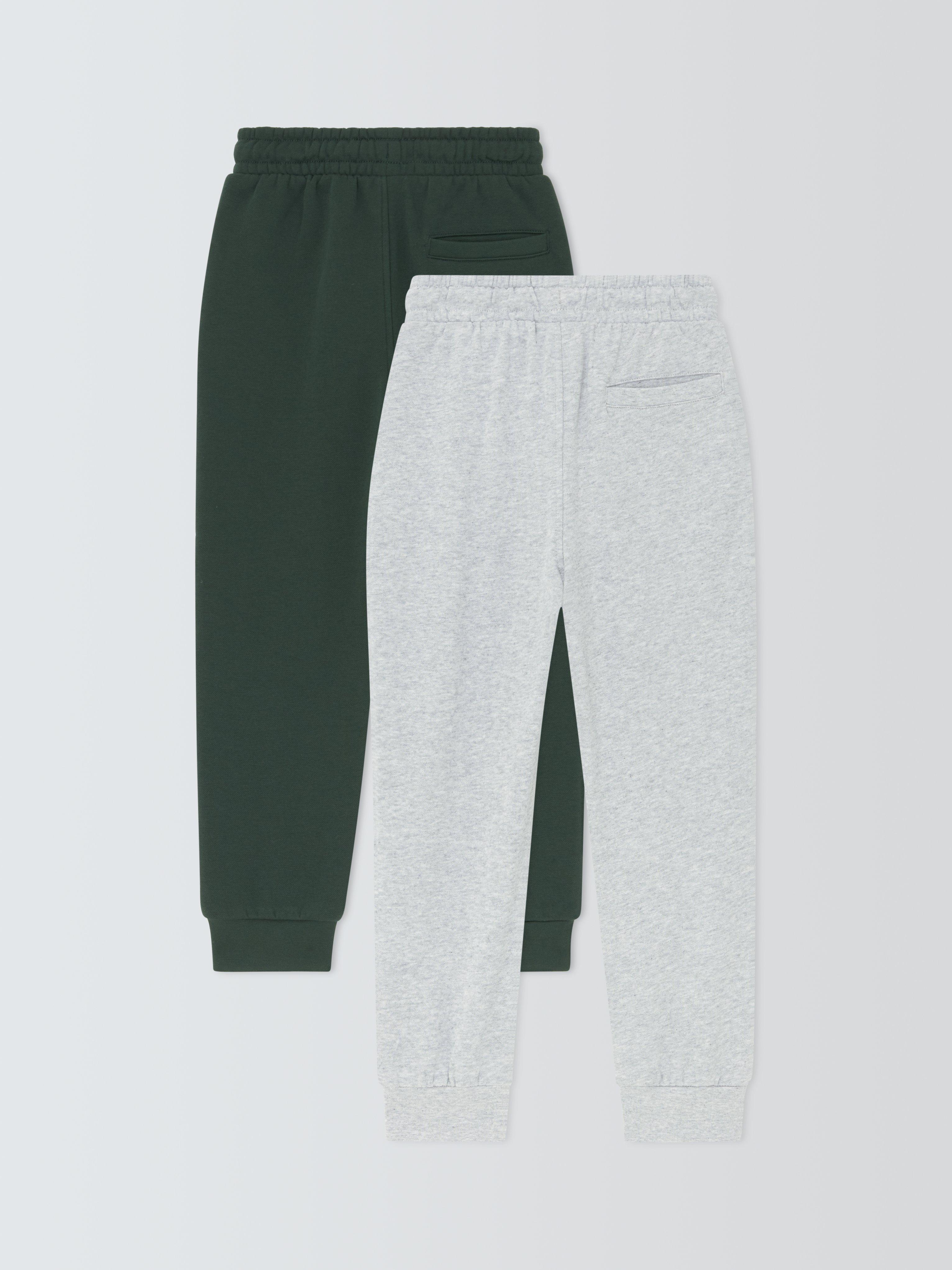 Product image 5 of 6, which shows John Lewis Kids' Jersey Joggers, Grey/Green, 3 years