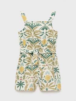 Mango Kids' Buracao Playsuit, Green, Green