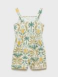 Mango Kids' Buracao Playsuit, Green