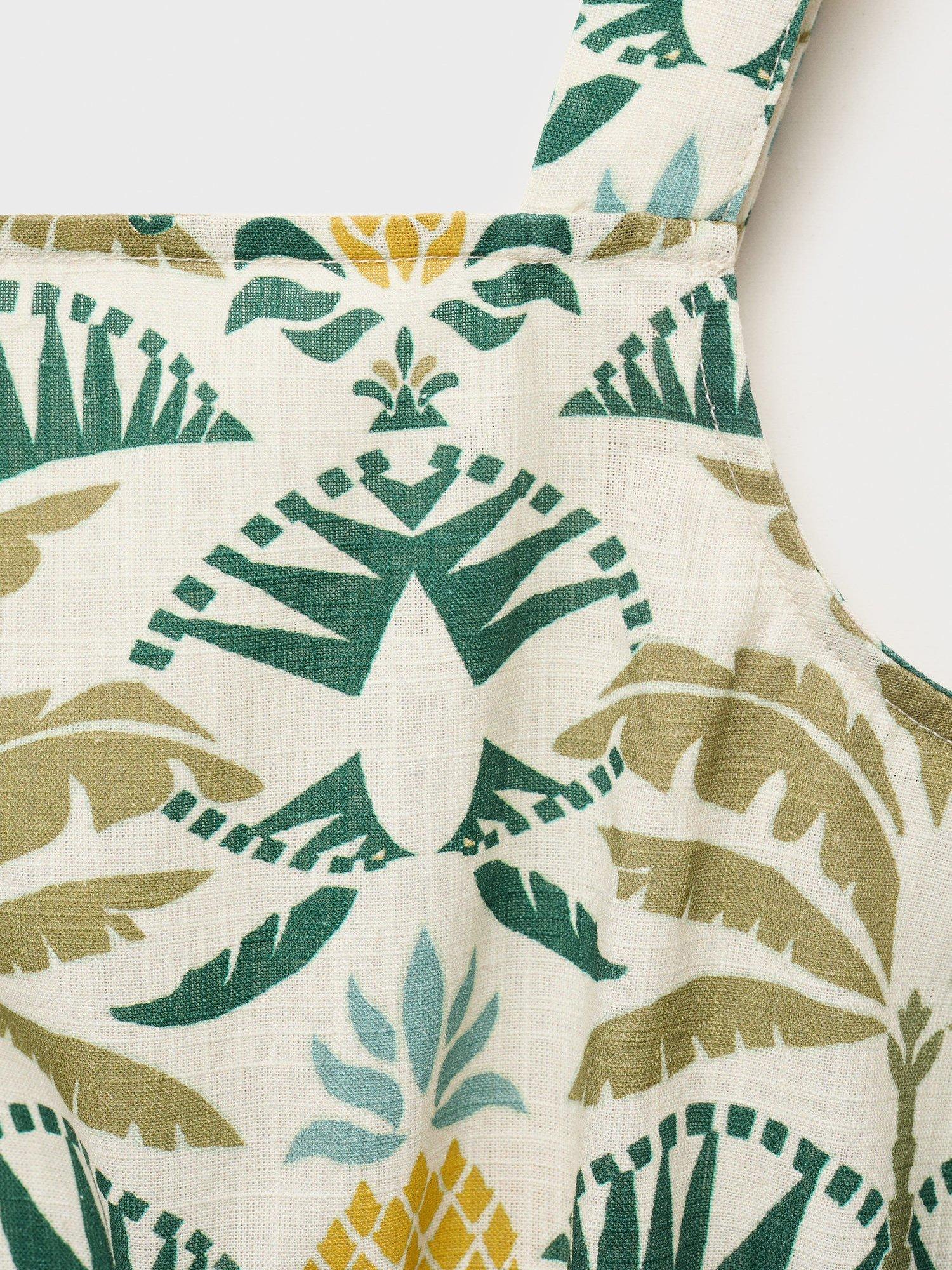 Product image 3 of 4, which shows Mango Kids' Buracao Playsuit, Green, 10 years