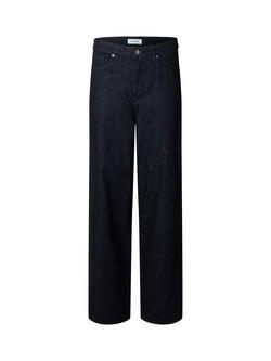 Selected Straight Fit Jeans, Dark Blue, Dark Blue