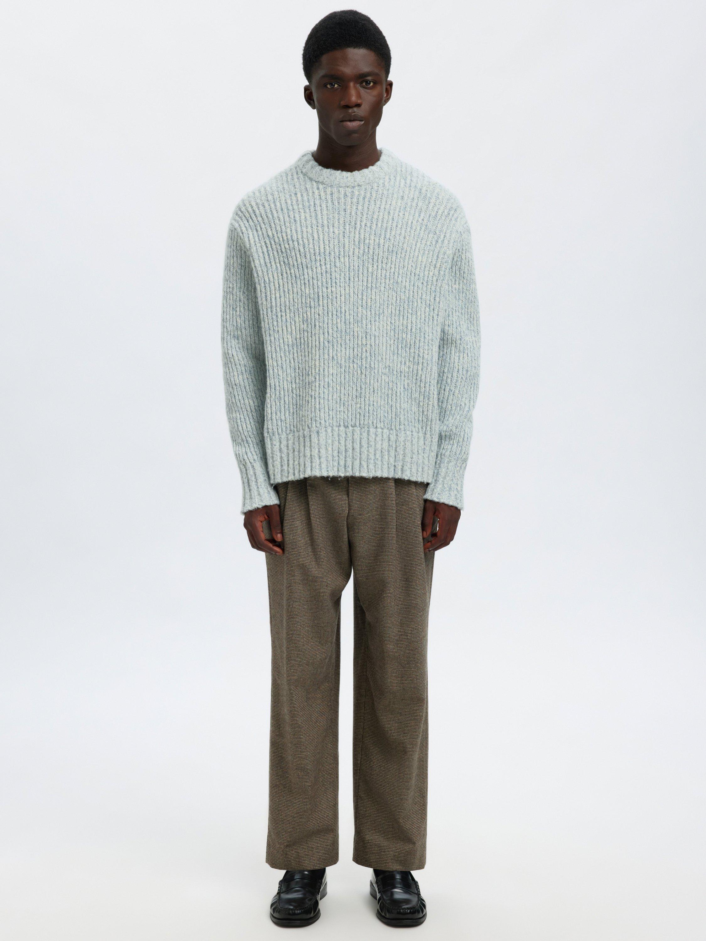 Product image 2 of 6, which shows Selected Chicago Long Sleeve Cowl Neck Jersey Top, Cashmere Blue Twist, S