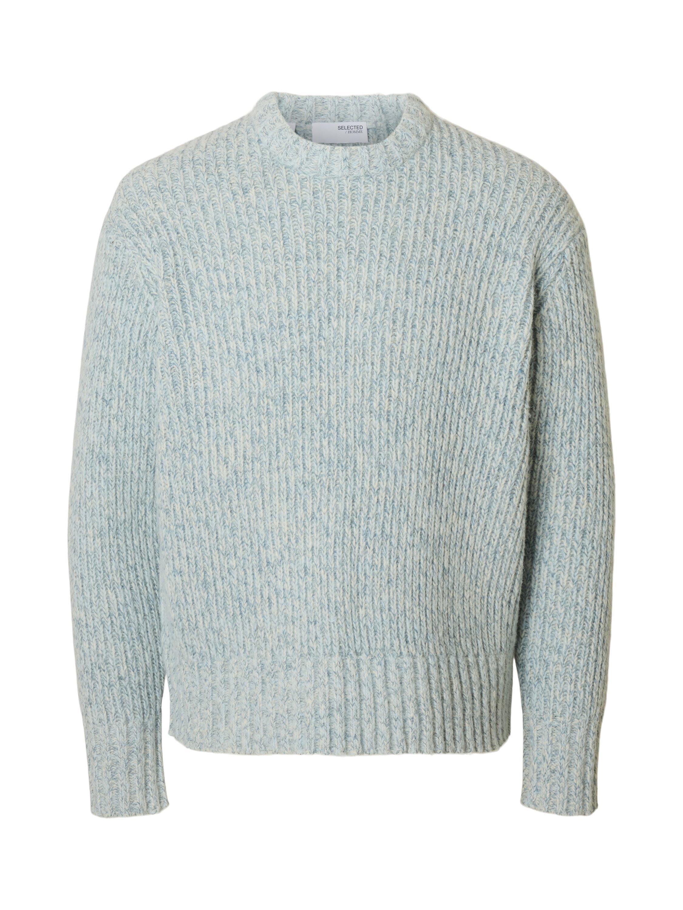 Product image 6 of 6, which shows Selected Chicago Long Sleeve Cowl Neck Jersey Top, Cashmere Blue Twist, S