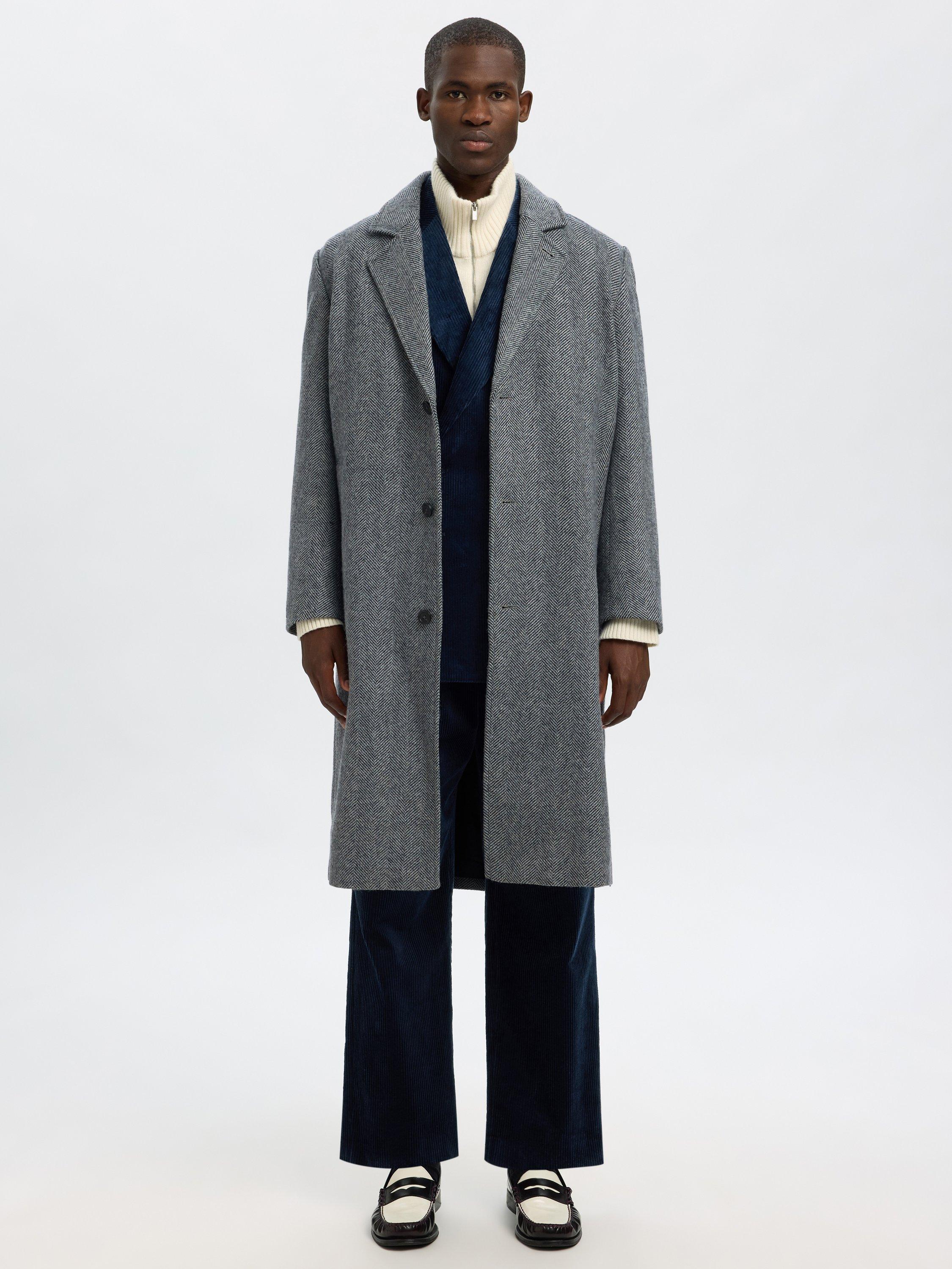 Product image 5 of 6, which shows Selected Matteo Double Breasted Corduroy Suit Jacket, Dark Petrol, 36R