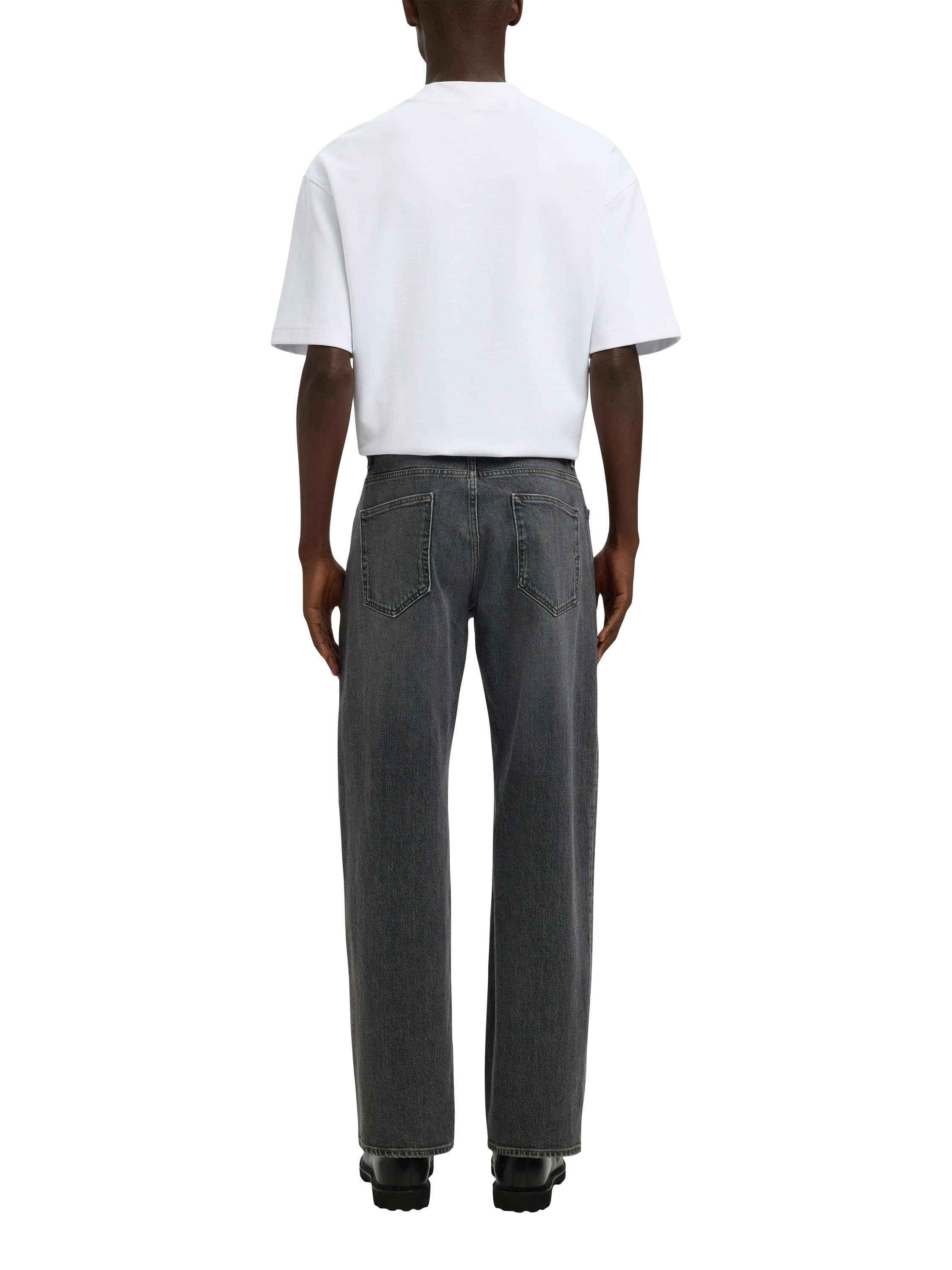 Product image 3 of 6, which shows Creative Tops Ben 606 Cotton Blend Denim Jeans, Medium Grey, 30R