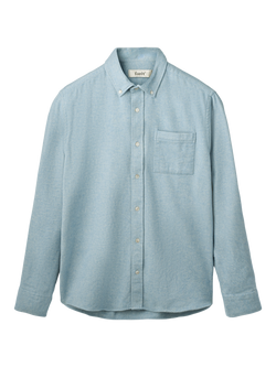 forét Creek Cotton Regular Fit Flannel Shirt, Dove, Dove