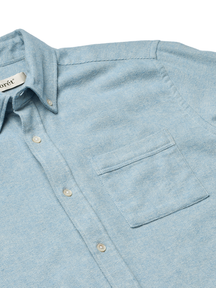 forét Creek Cotton Regular Fit Flannel Shirt, Dove - view 2, Dove
