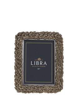 Libra Interiors Seasons Leaf Photo Frame, Gold