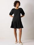 Jigsaw Puff Sleeve Mini Dress, Black