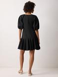 Jigsaw Puff Sleeve Mini Dress, Black