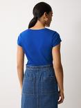Jigsaw Supima Cotton Scoop Neck T-Shirt, Greek Blue
