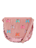 Accessorize Kids' Butterfly Crossbody Bag, Pastel Multi