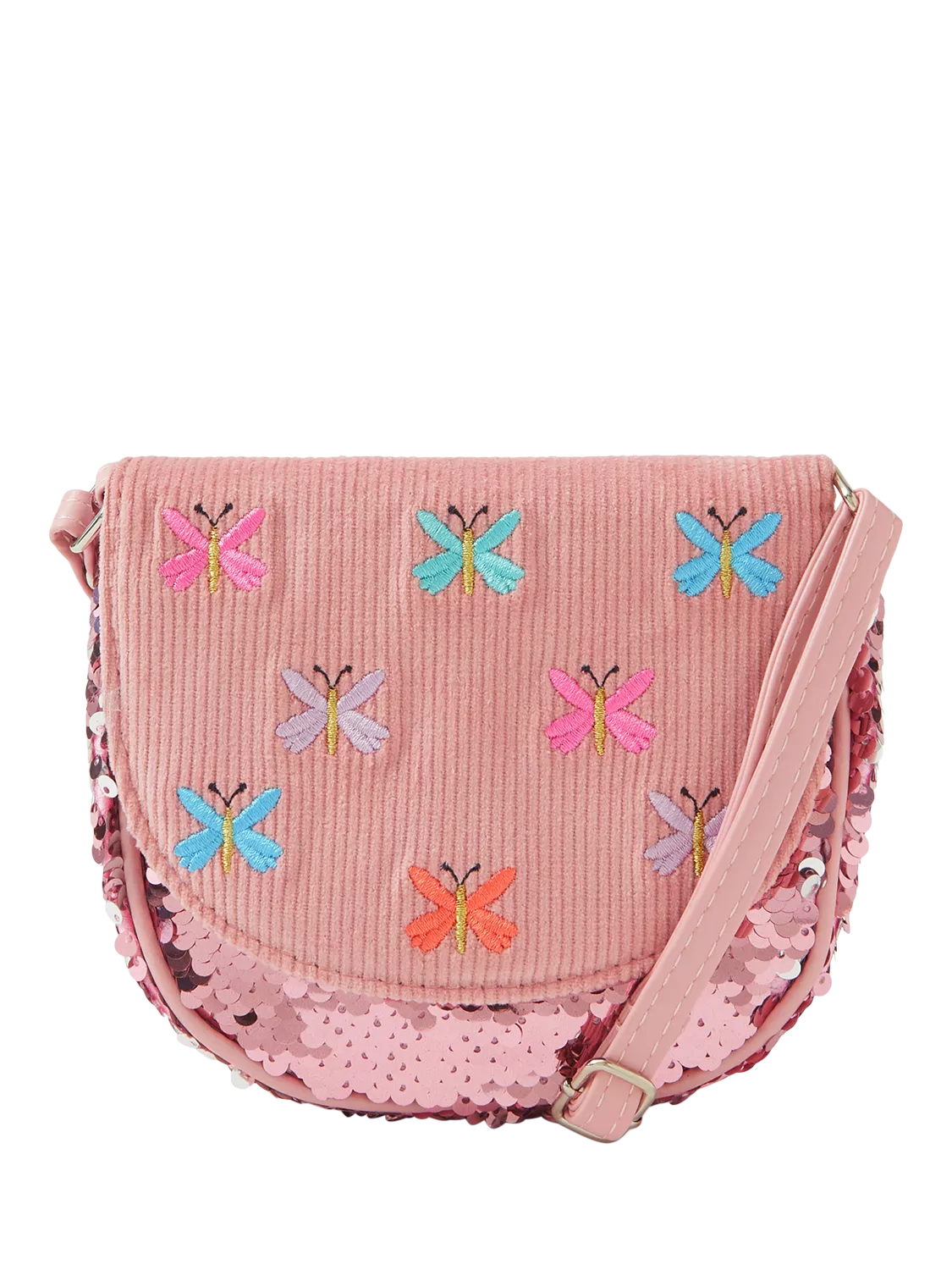 Butterfly Purse Set For Girls | Dress Up Jewelry With Necklace, Earrings, Bracelet | Pink Glitter Bag