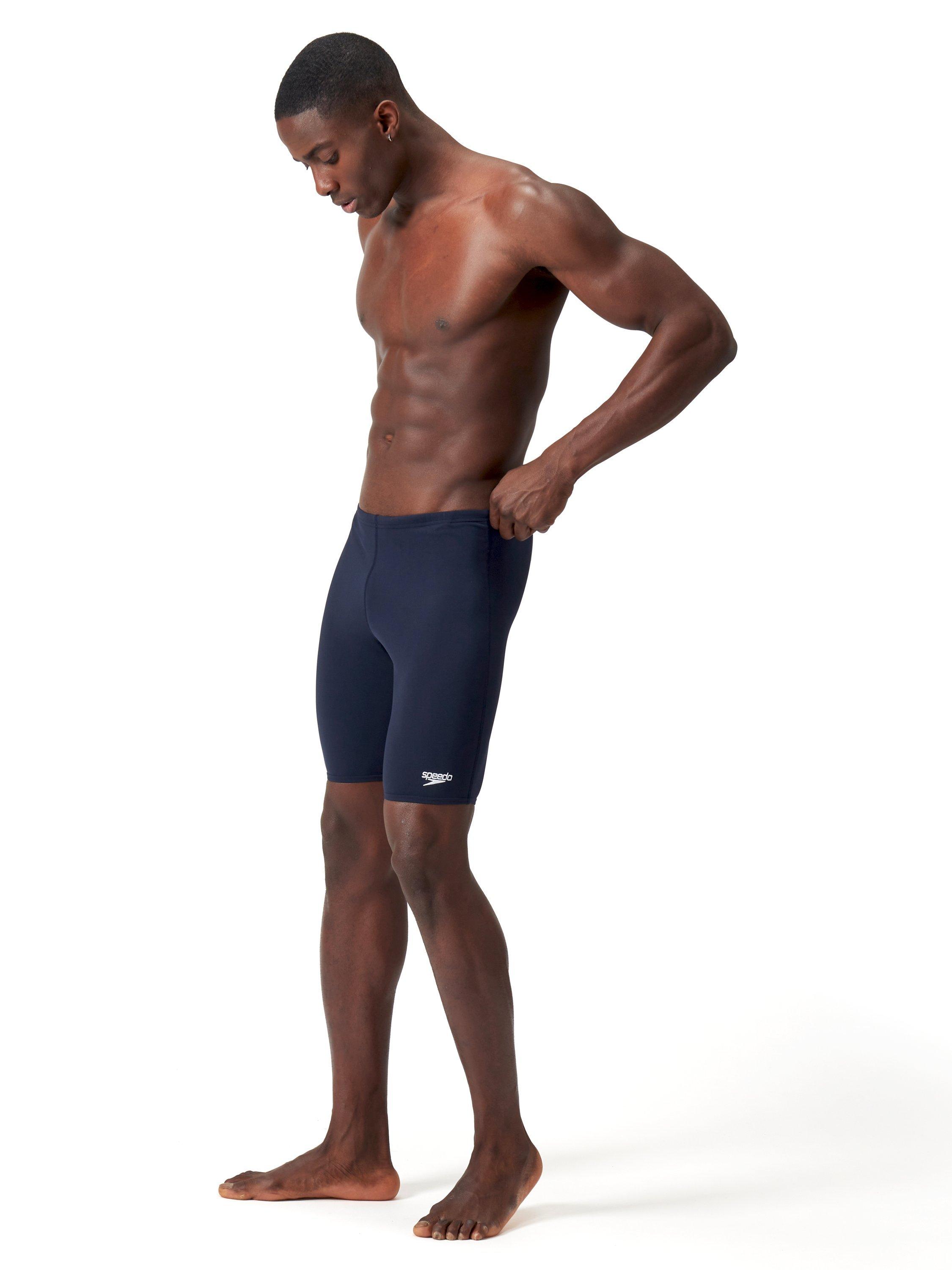 Product image 8 of 8, which shows Speedo Endurance+ V-Cut Jammer Swim Shorts, True Navy, 30