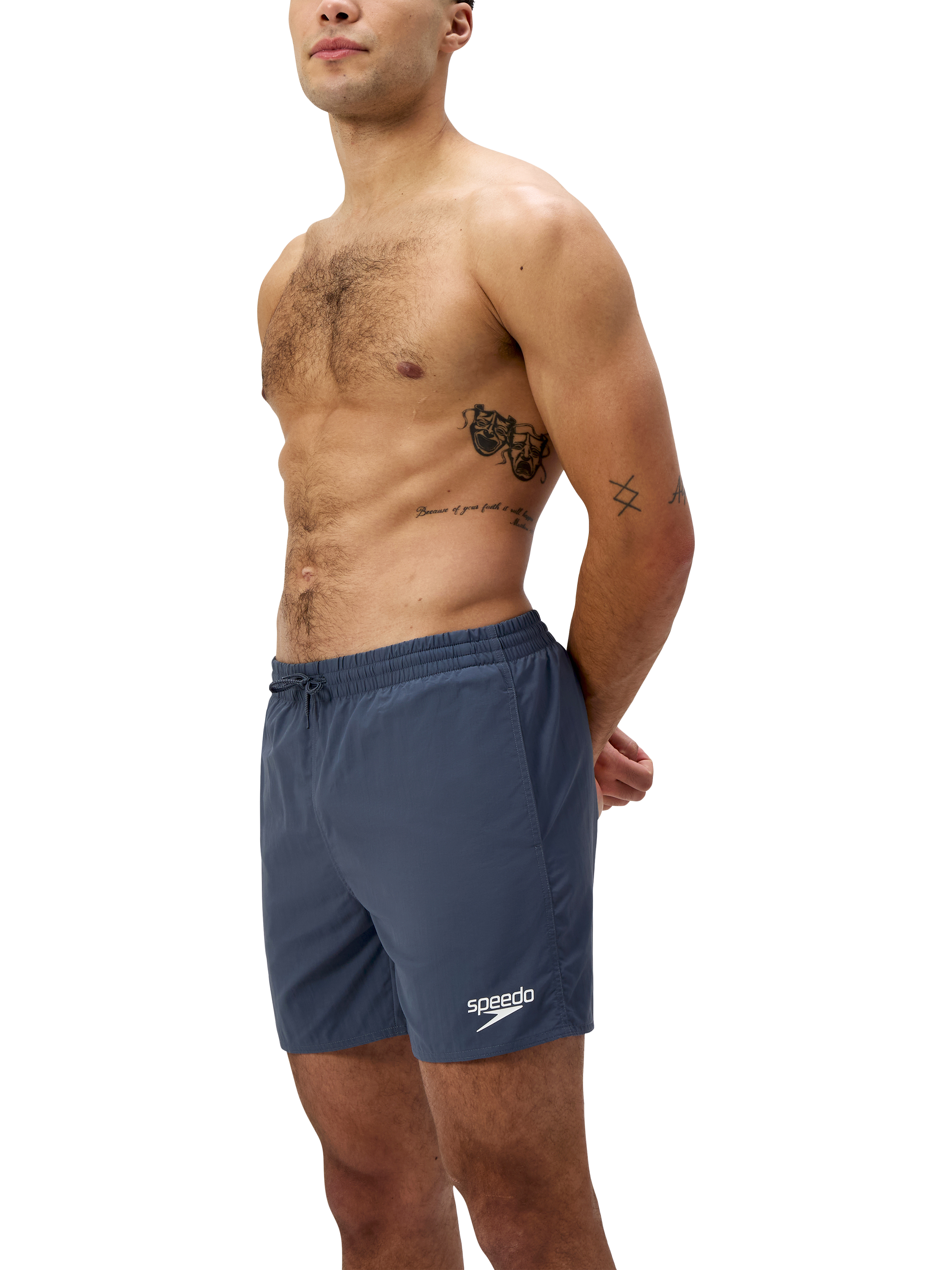 Product image 2 of 9, which shows Speedo Essential 16" Swim Shorts, Grey Lead, S