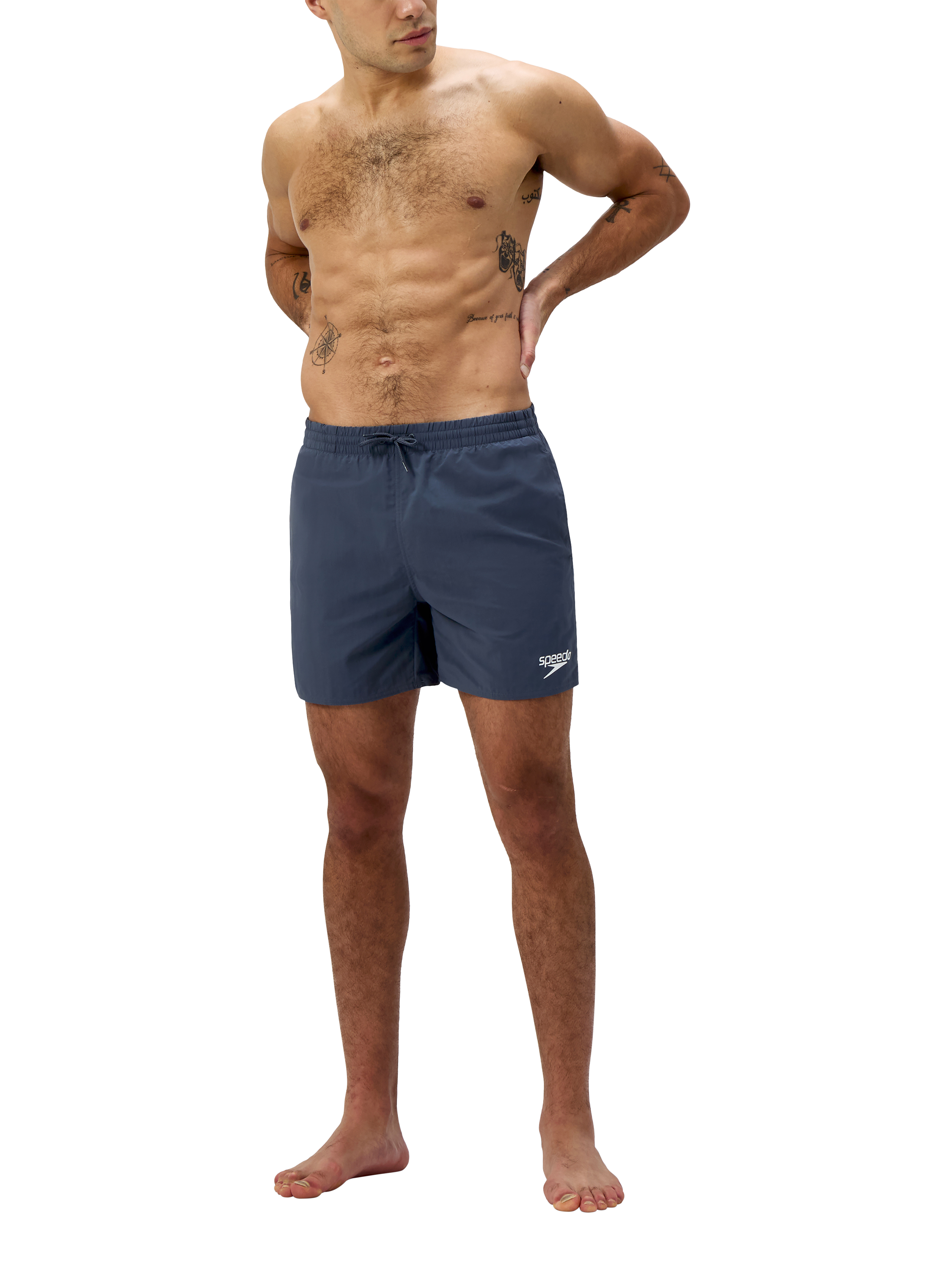 Product image 6 of 9, which shows Speedo Essential 16" Swim Shorts, Grey Lead, S