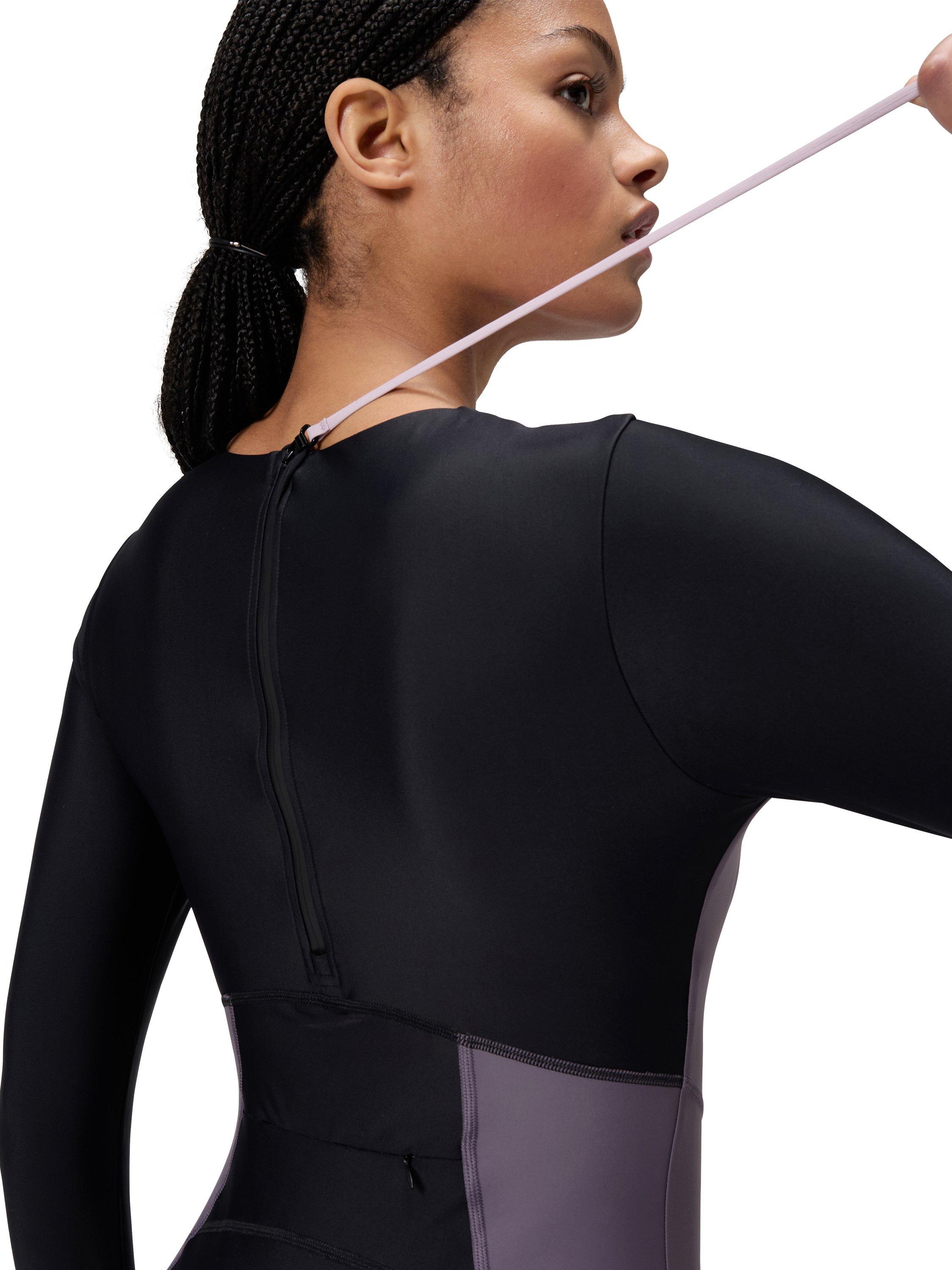 Product image 7 of 11, which shows Speedo Long Sleeve Zip Back Swimsuit, Anthracite, XS